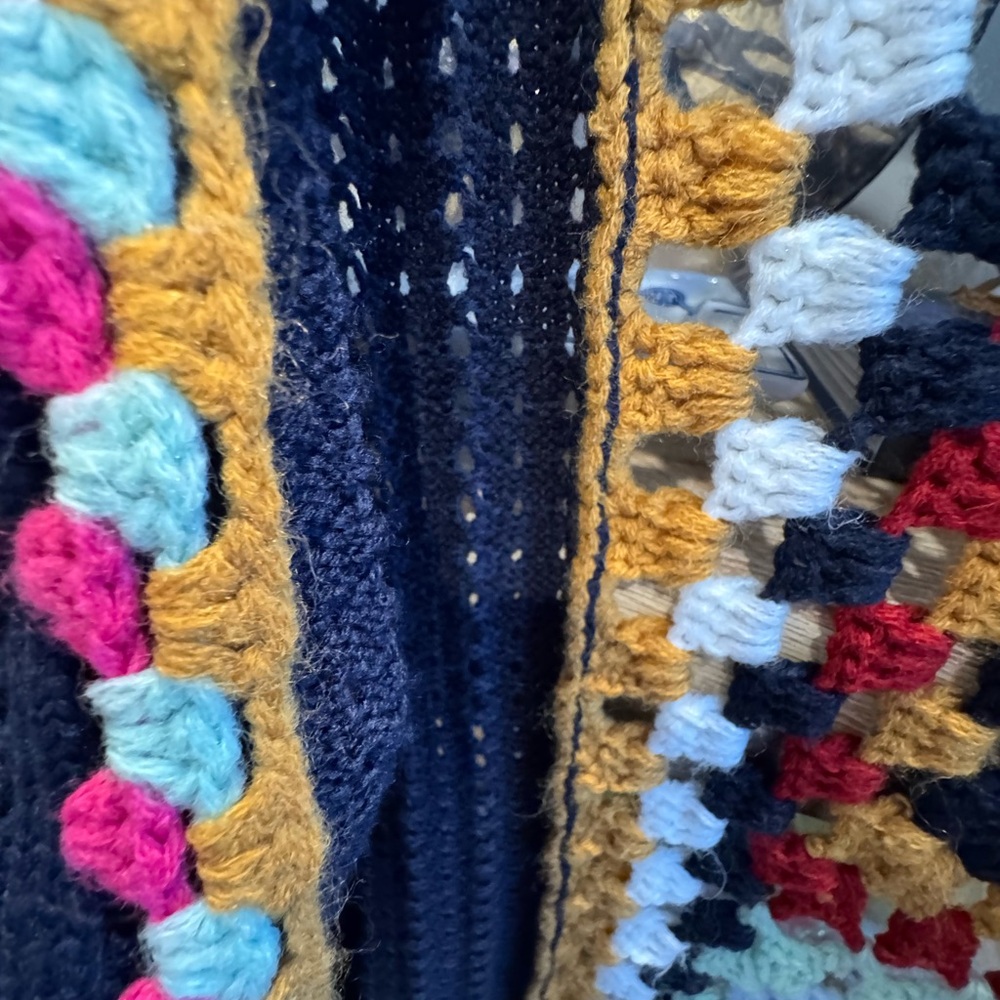 Anthropologie Multicolor Crochet Kimono one size - Picture 8 of 8